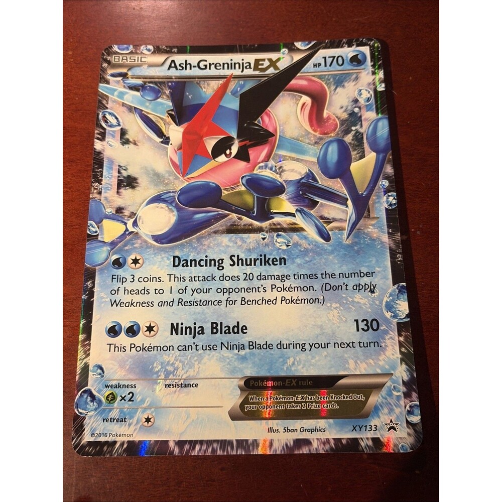 Pokémon Ash-Greninja EX jumbo sized Black Star Promo Holo Card TCG XY133